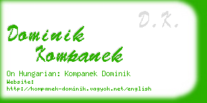 dominik kompanek business card